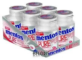 Mentos Жевательная резинка Mentos Pure White клубника, 54г