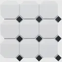 Мозаика Starmosaic Octagon Big White/Black Matt (CLA006) 30х30