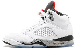 Jordan Air Jordan 5 Retro White Cement high-top Retro basketball shoes men's White Cement